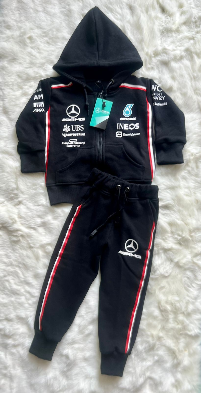 Tracksuit Jogging Mercedes Womens 2025 Mechanics Joggers Black
