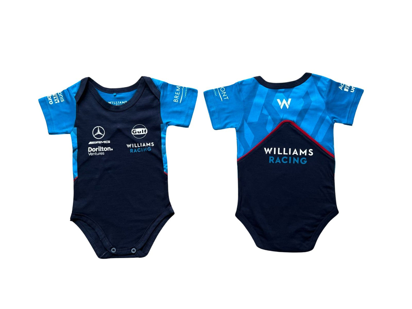 New Limited Edition F1 Gulf Williams Racing onesie season 2023/2024 jersey 100% cotton | F1 Baby gift