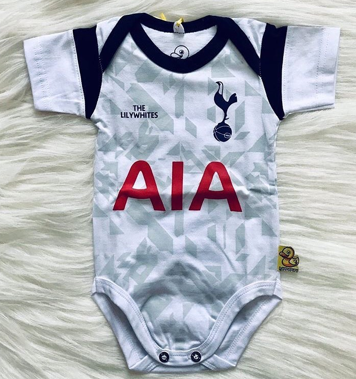Tottenham jersey | white denim romper