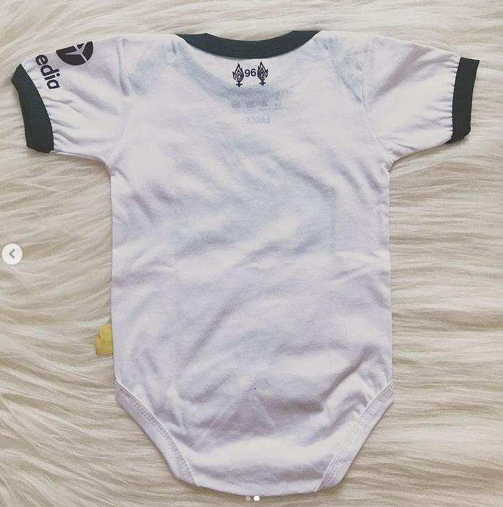 New Limited Edition Liverpool 3rd soccer romper jersey 100% cotton white