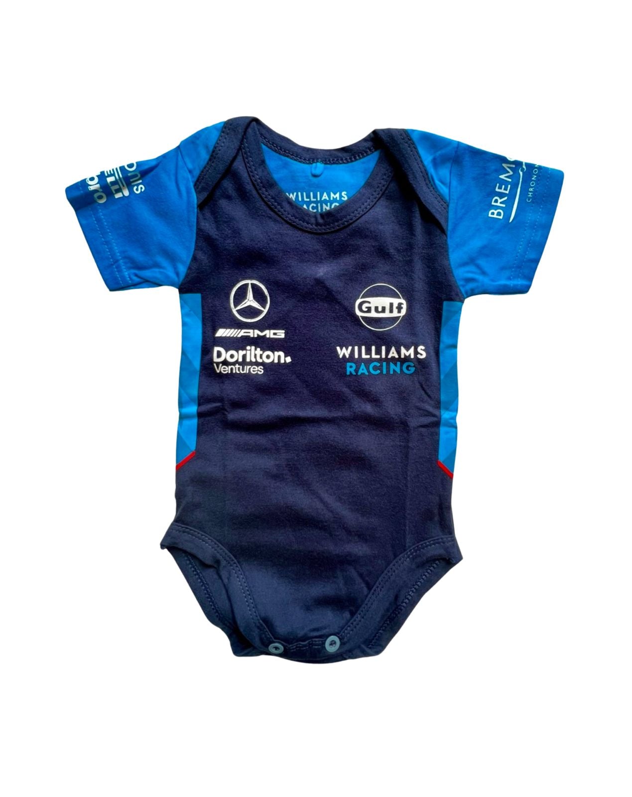 New Limited Edition F1 Gulf Williams Racing onesie season 2023/2024 jersey 100% cotton | F1 Baby gift