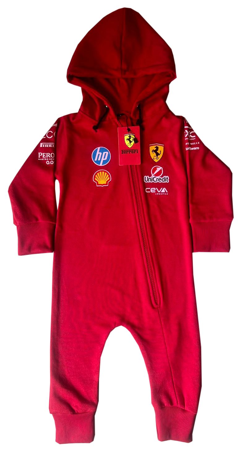 New Ferrari F1 Limited Edition Baby Anarok Jumpsuit 100% cotton  | 2025|2026 season