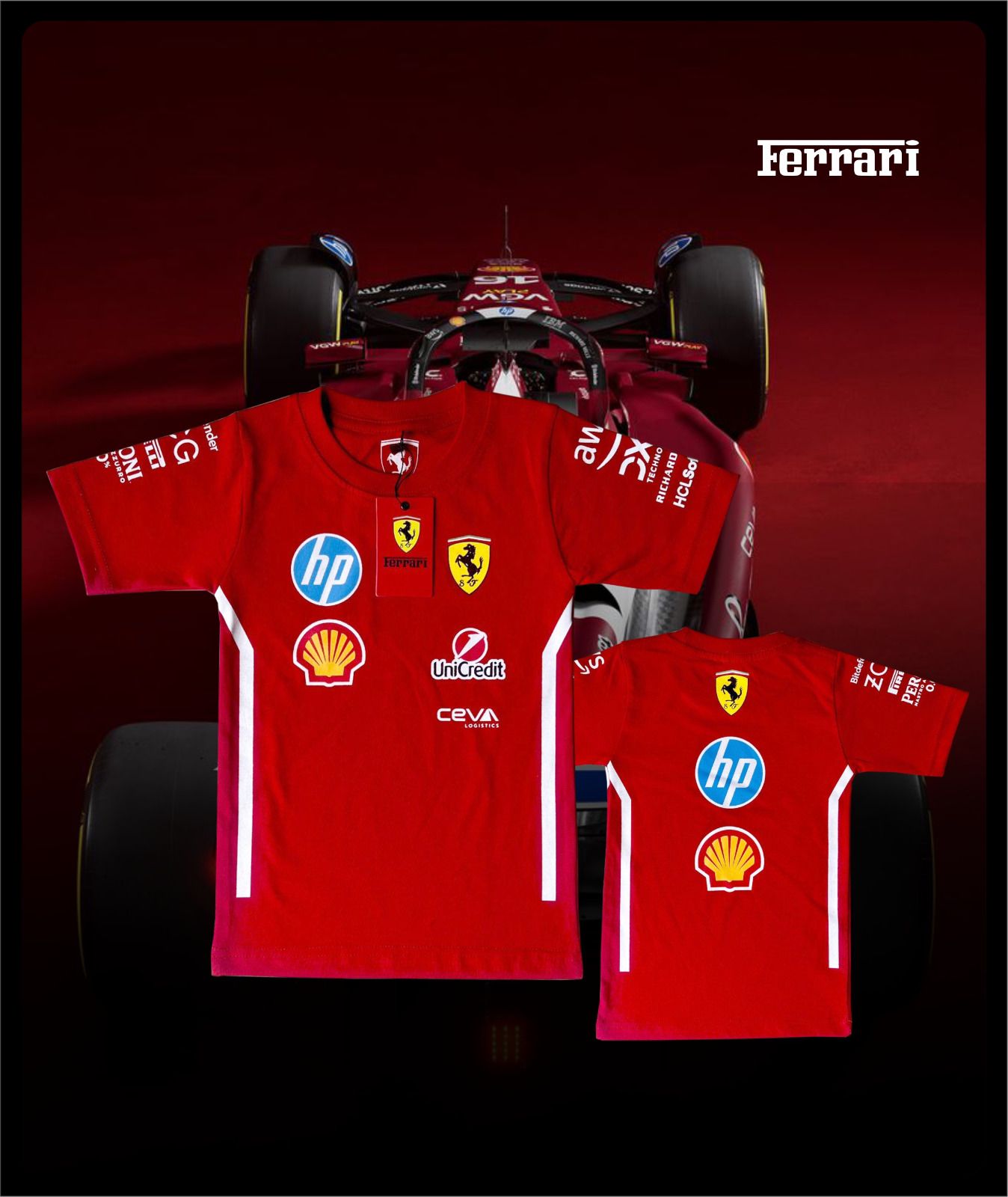 Nieuwe Limited Edition F1 Ferrari Racing SHIRT | Charles LeClerc | Lewis Hamilton | season 2025/2026 jersey 100% katoen | toddler gift F1
