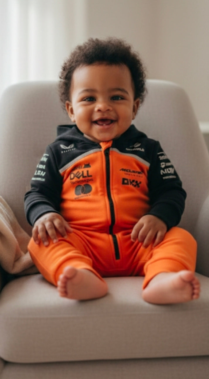 Limited Edition F1 McLaren baby Anorak Jumpsuit | Lando Norris | Oscar Piastri